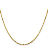 14K Yellow Gold 1.6 mm Franco Chain Necklace, Polished