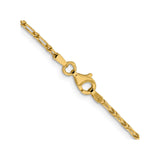 14K Yellow Gold 1.6 mm Franco Chain Necklace, Polished alternate angle