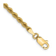 14K Yellow Gold 2.75 mm Rope Chain Bracelet, Polished