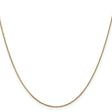 14K Yellow Gold 0.65 mm Polished Chain Necklace, Solid