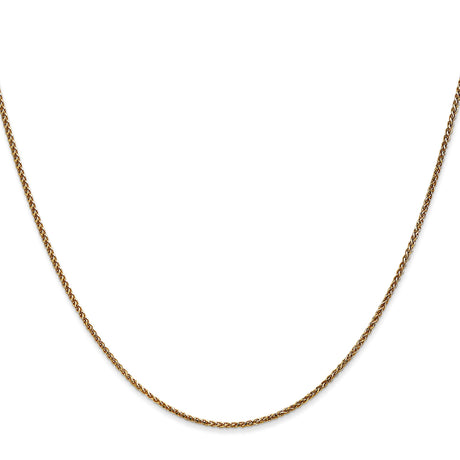 14K Yellow Gold 1.2 mm Polished Chain Necklace, Solid