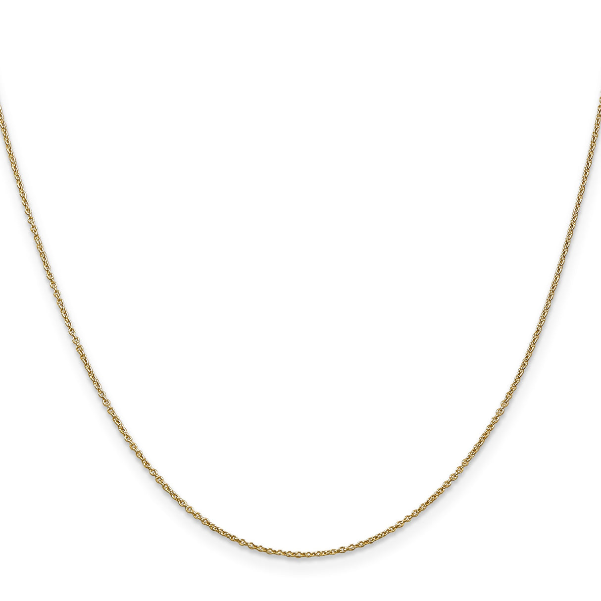 14K Yellow Gold 0.9 mm Polished Chain Necklace