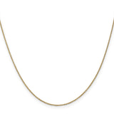 14K Yellow Gold 0.9 mm Polished Chain Necklace