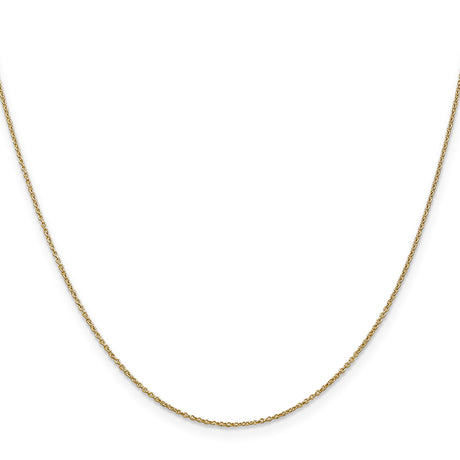 14K Yellow Gold 0.9 mm Polished Chain Necklace