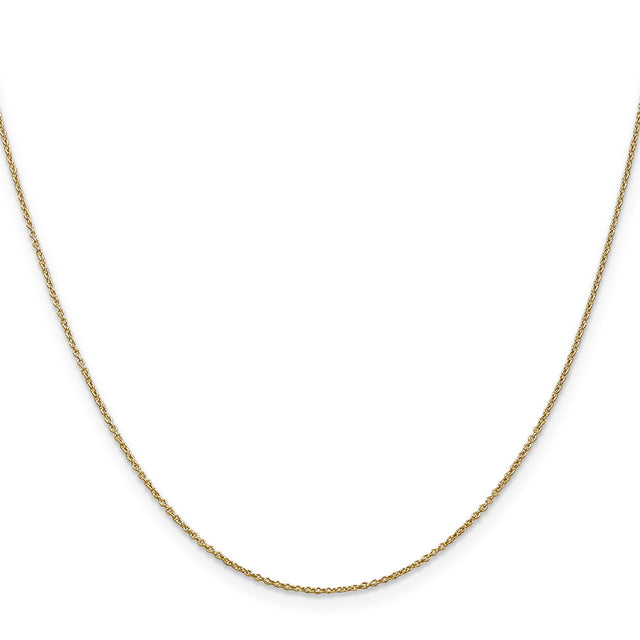 14K Yellow Gold 0.9 mm Polished Chain Necklace