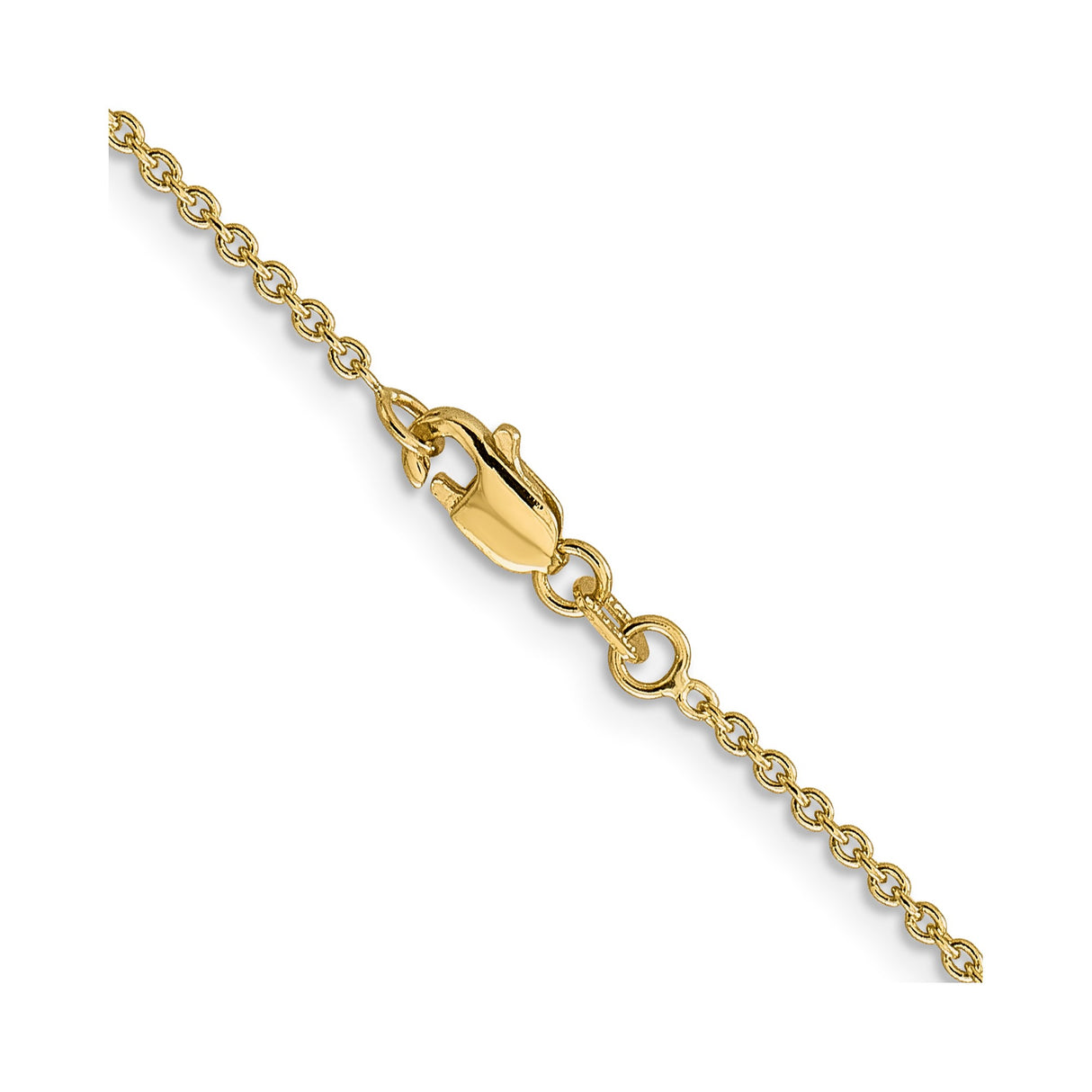 14K Yellow Gold 1.8 mm Polished Chain Necklace alternate angle