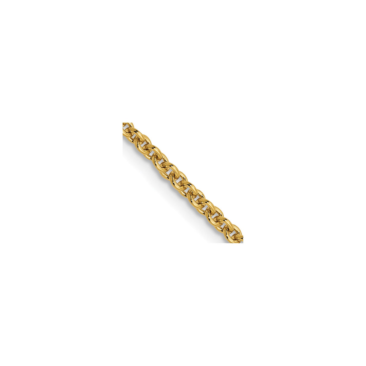 14K Yellow Gold 1.8 mm Polished Chain Necklace detail view