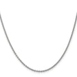 14K White Gold 1.8 mm Polished Chain Necklace, Solid