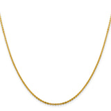 14K Yellow Gold 1.95 mm Polished Chain Necklace
