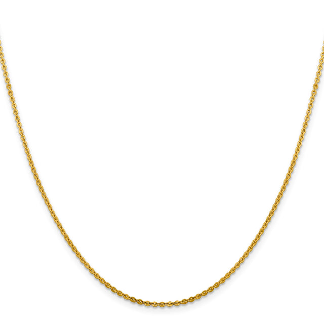 14K Yellow Gold 1.95 mm Polished Chain Necklace