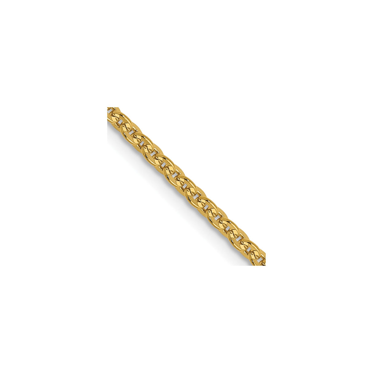 14K Yellow Gold 1.95 mm Polished Chain Necklace detail view