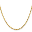 14K Yellow Gold 3.25 mm Rope Chain Necklace, Polished