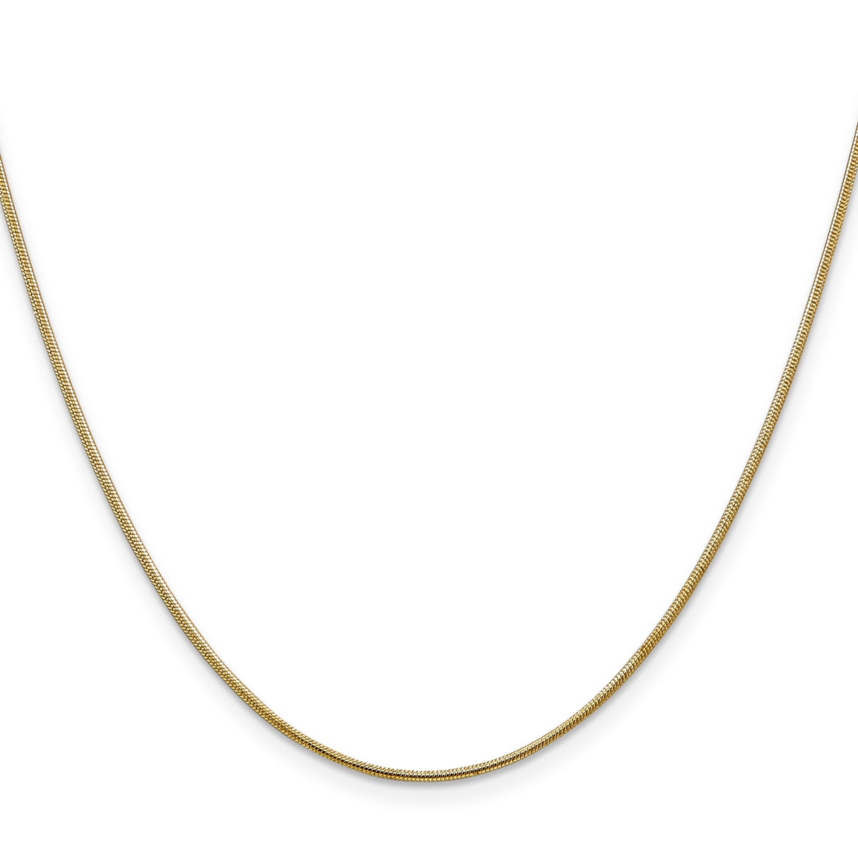 14K Yellow Gold 1 mm Polished Chain Necklace