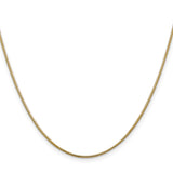 14K Yellow Gold 1 mm Polished Chain Necklace