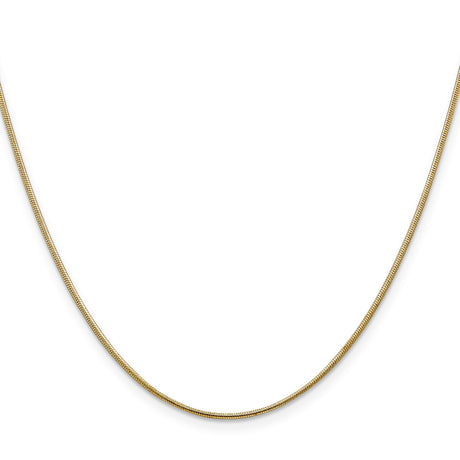 14K Yellow Gold 1 mm Polished Chain Necklace