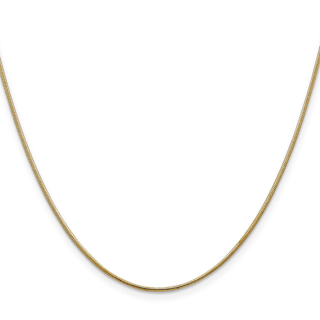 14K Yellow Gold 1 mm Polished Chain Necklace