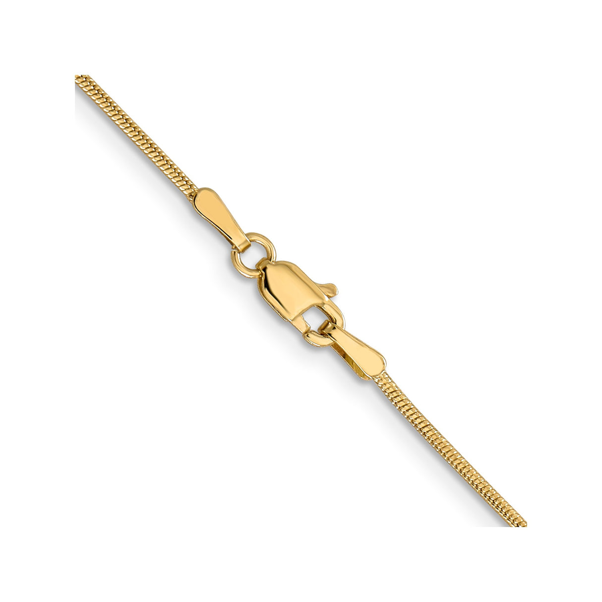 14K Yellow Gold 1 mm Polished Chain Necklace alternate angle