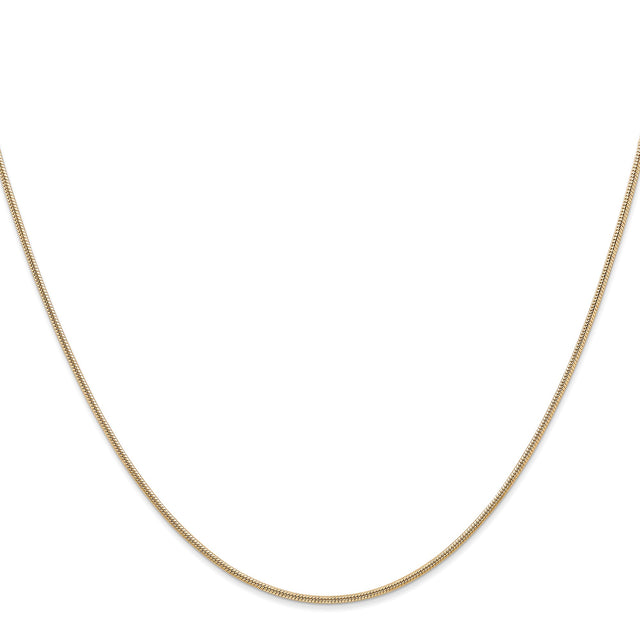 14K Yellow Gold 1.3 mm Polished Chain Necklace