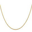 10K Yellow Gold 1.75 mm Rope Chain Necklace, Polished