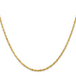 10K Yellow Gold 2 mm Rope Chain Necklace, Polished