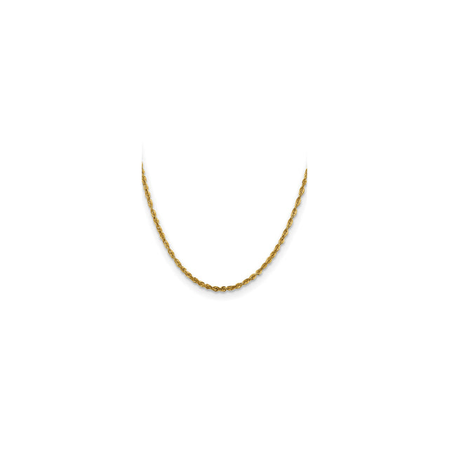 10K Yellow Gold 3 mm Rope Chain Necklace, Polished