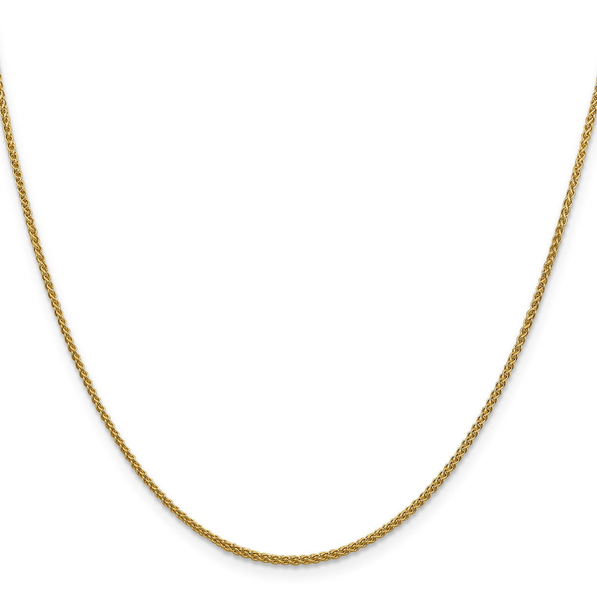 10K Yellow Gold 1.5 mm Polished Chain Necklace, Solid
