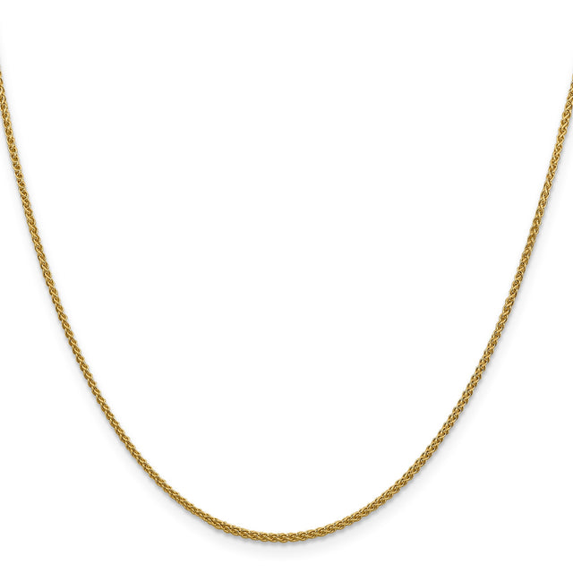 10K Yellow Gold 1.5 mm Polished Chain Necklace, Solid