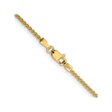 10K Yellow Gold 1.5 mm Polished Chain Necklace, Solid alternate angle