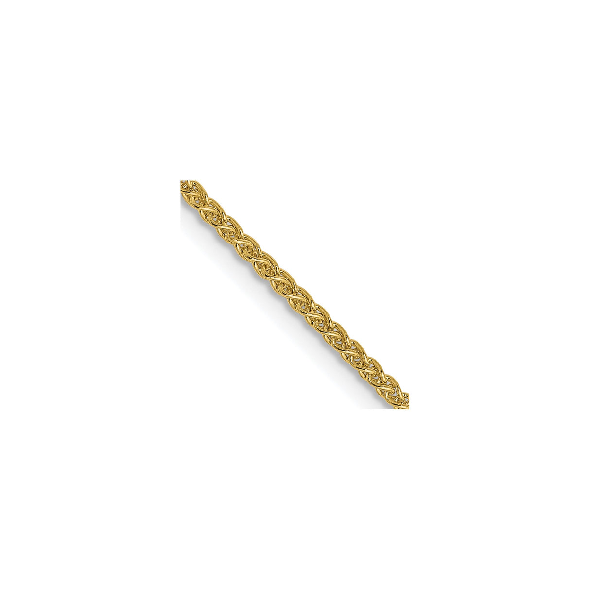 10K Yellow Gold 1.2 mm Polished Chain Necklace, Solid detail view