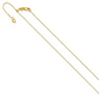 10K Yellow Gold 0.7 mm Box Chain Necklace, Polished