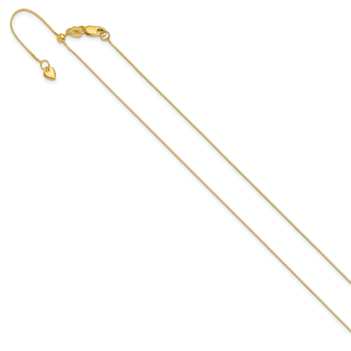 10K Yellow Gold 0.7 mm Box Chain Necklace, Polished
