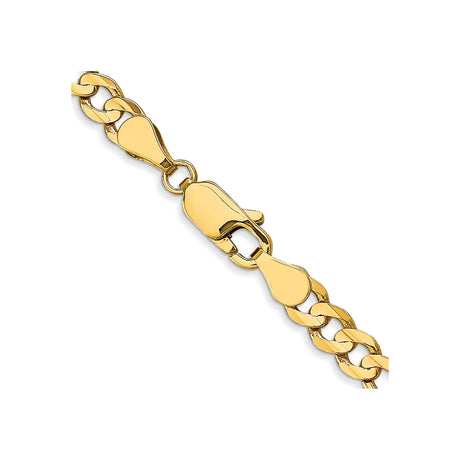 10K Yellow Gold 4.5 mm Figaro Chain Necklace, Polished alternate angle