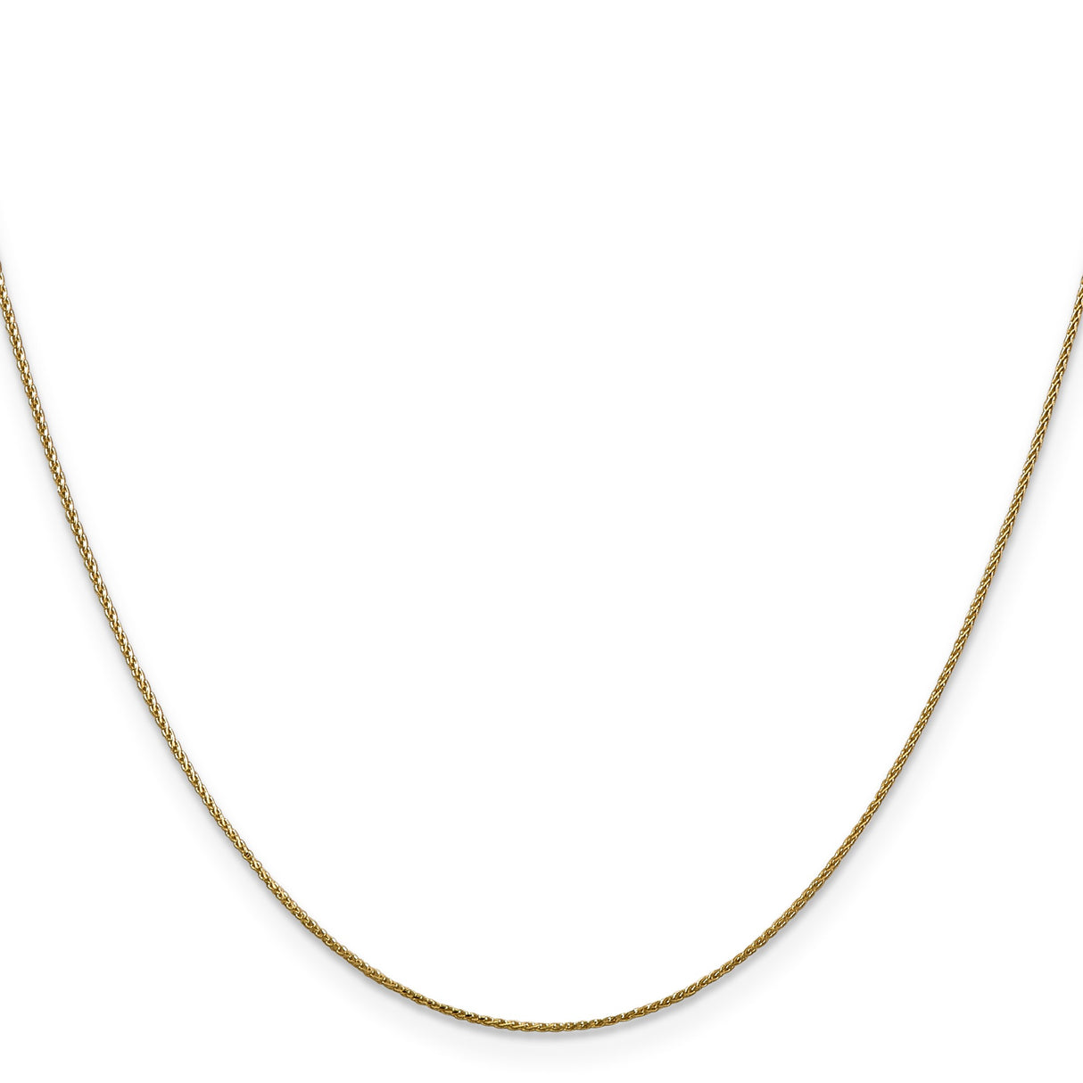 10K Yellow Gold 0.65 mm Polished Chain Necklace, Solid
