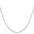 10K White Gold 0.65 mm Polished Chain Necklace, Solid