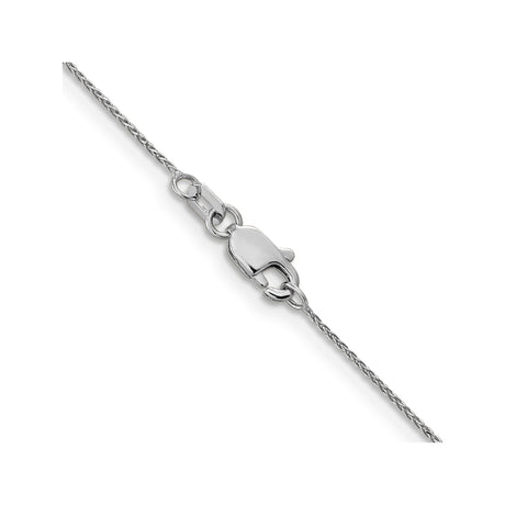 10K White Gold 0.65 mm Polished Chain Necklace, Solid alternate angle
