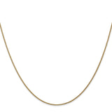10K Yellow Gold 1 mm Polished Chain Necklace, Solid