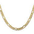10K Yellow Gold 5.25 mm Figaro Chain Necklace, Polished