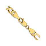 10K Yellow Gold 5.25 mm Figaro Chain Necklace, Polished alternate angle