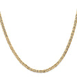 10K Yellow Gold 3 mm Polished Chain Necklace, Solid