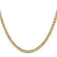 10K Yellow Gold 3.75 mm Polished Chain Necklace, Solid