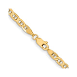 10K Yellow Gold 3.75 mm Polished Chain Necklace, Solid alternate angle