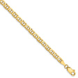 10K Yellow Gold 3.75 mm Polished Chain Bracelet, Solid