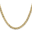 10K Yellow Gold 4.5 mm Polished Chain Necklace, Solid