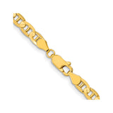 10K Yellow Gold 4.5 mm Polished Chain Necklace, Solid alternate angle