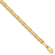 10K Yellow Gold 4.5 mm Polished Chain Bracelet, Solid