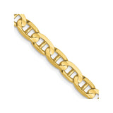 10K Yellow Gold 4.5 mm Polished Chain Necklace, Solid detail view