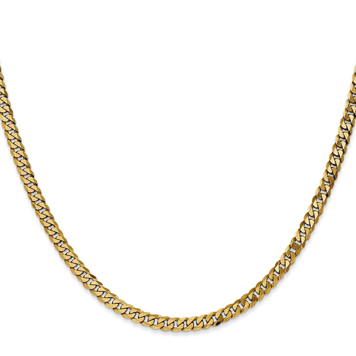 10K Yellow Gold 3.9 mm Curb Chain Necklace, Polished
