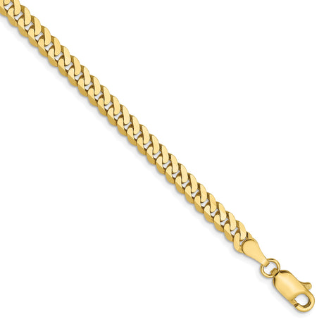 10K Yellow Gold 3.9 mm Curb Chain Bracelet, Polished
