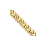 10K Yellow Gold 3.9 mm Curb Chain Necklace, Polished detail view