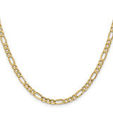 10K Yellow Gold 4.75 mm Figaro Chain Necklace, Polished